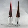 J1228 OEM producing 10ml 12ml tapered shape clear nail polish glass bottle with cap brush