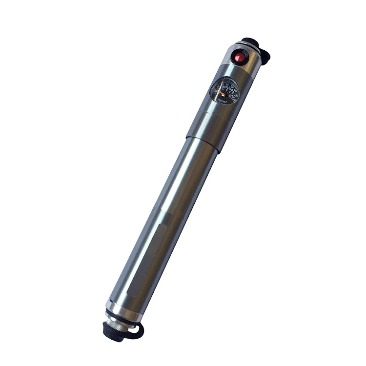 hand bike pump with gauge