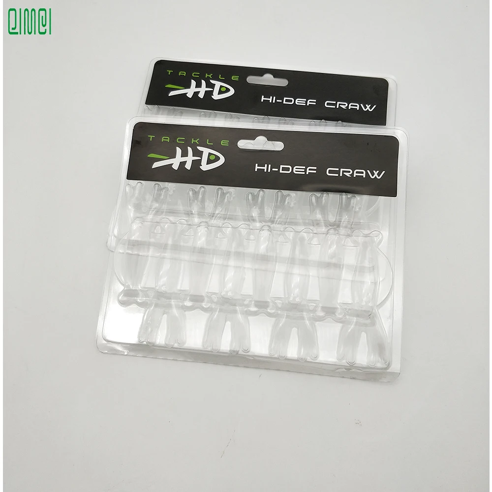 Custom Plastic Pet Blister Clamshell Fishing Lure Packaging Box Baits