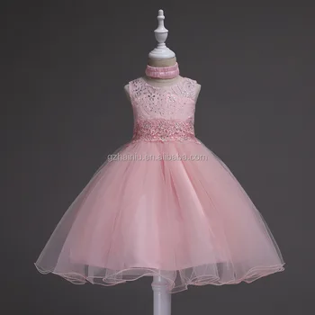 Pink Princess Girls Dress Organza Guangzhou Distributor Clothes