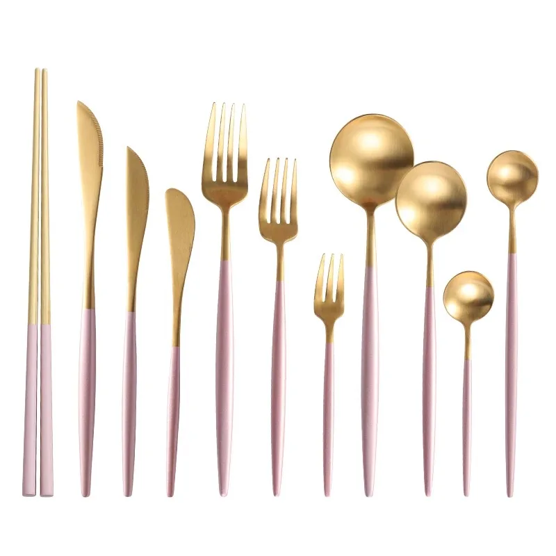 

30% OFF Luxury 4 pcs Gold Plated Cutlery Set Christmas Gift Set, Silver/gold/black/white/brown