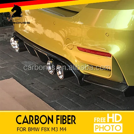 PERFORMANCE STYLE CARBON FIBER COVER STEEL MUFFLER EXHAUST TIP FINISHER FOR BMW