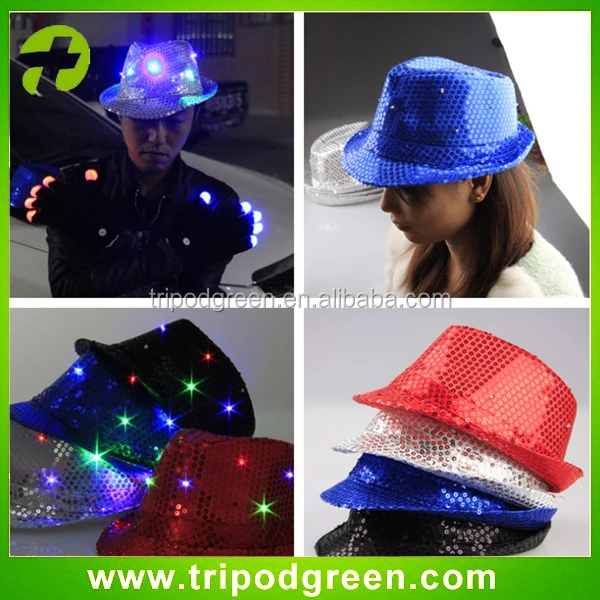 hat with flashing light