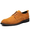 Suede leather dress shoes men formal Lace Up Oxford Shoes Comfortable soft