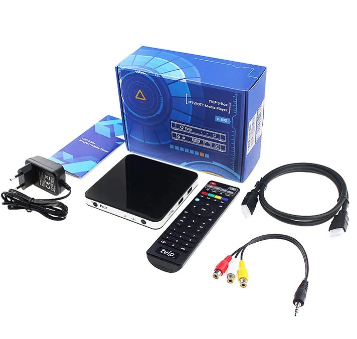 

Hot sale Linux Android TV BOX TVIP 605 Amlogic S905X quad core tvip s box v.410