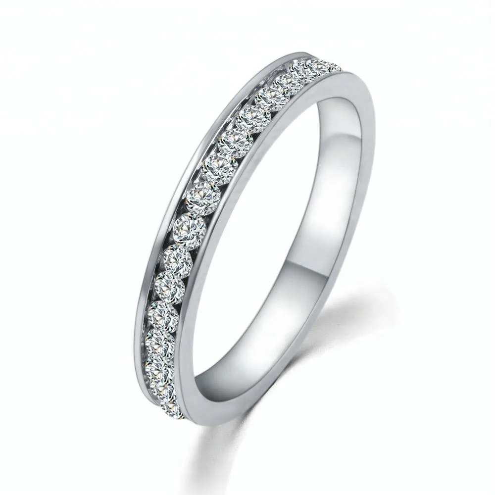 

COOLFEL Ladies wedding rings stainless steel CZ rings for men, N/a