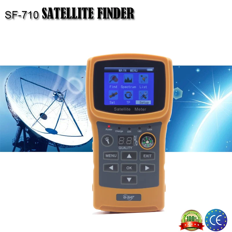 

Digital Satellite Finder SF-710 support DVB-S/S2 hd satellite finder meter sat finder meter, Yellow