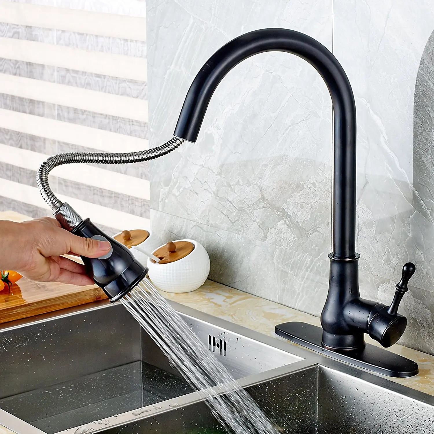 Oil Rubbed Bronze Sumerain 9 1 2 Kitchen Faucet Cover Plate