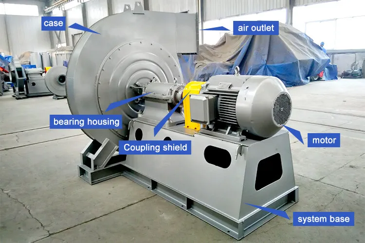 Coupling cement mill centrifugal blower fan