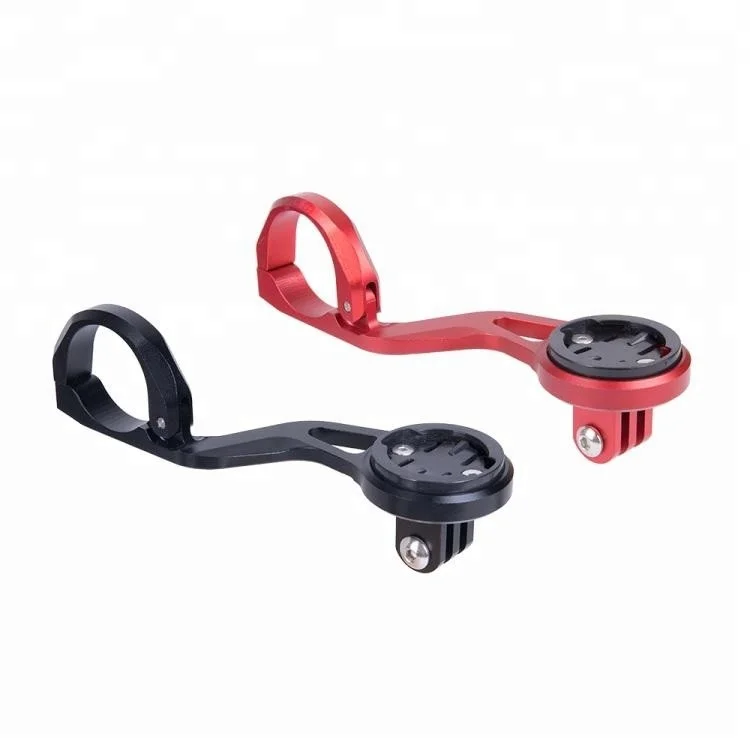 

ZTTO Out-front Bike Mount For Garmin Cat Eye Bryton Bicycle Computer GPS Go Pro Sports Camera Light Holder All In One, Red black