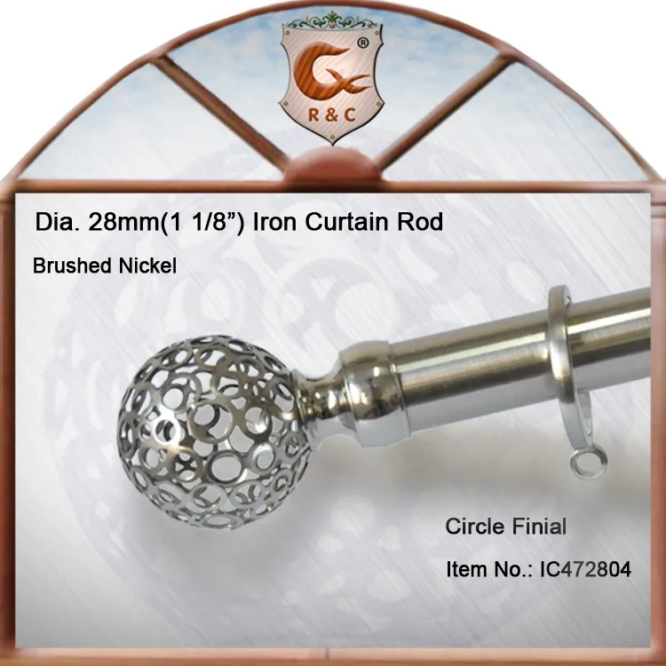 Circle Ball Style Metal Cheap Curtain Rod Finials Buy Polished Hollow