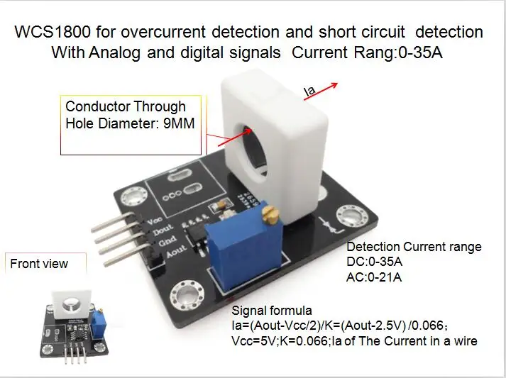 Wcs1800 Current Sensor Module Overcurrent Detection And Short Circuit Detection Current Sensor