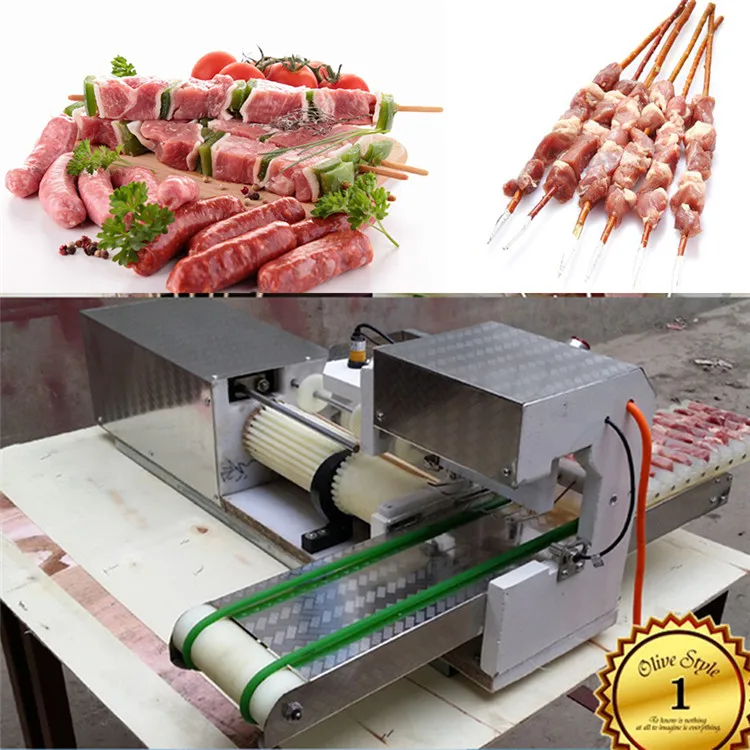 Commercial Hot Sell Automatic Meat chicken kebab skewer string machine