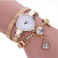 

Fashion Women Watch Bracelet Leather Ladies Watch With Rhinestones Analog Quartz Dress Wrist Watches Relogio Feminino Gift