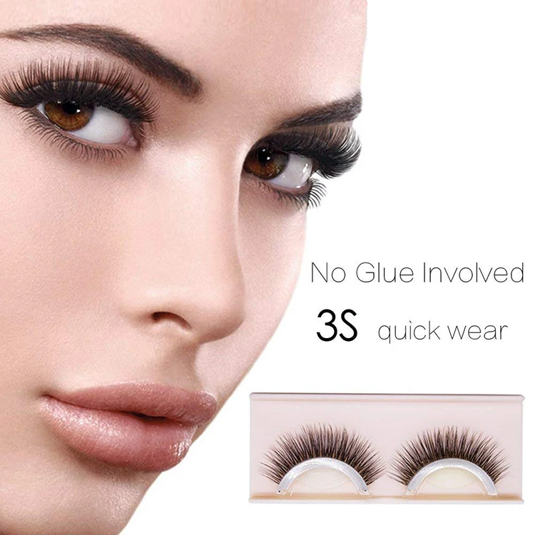 

Wholesale Natural Fashion 3D Reusable Self Adhesive Eyelashes, Black