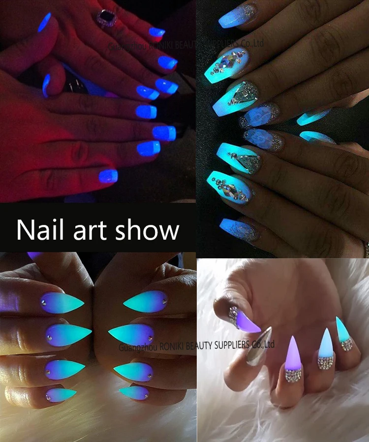 glow in the dark glitter nail polish