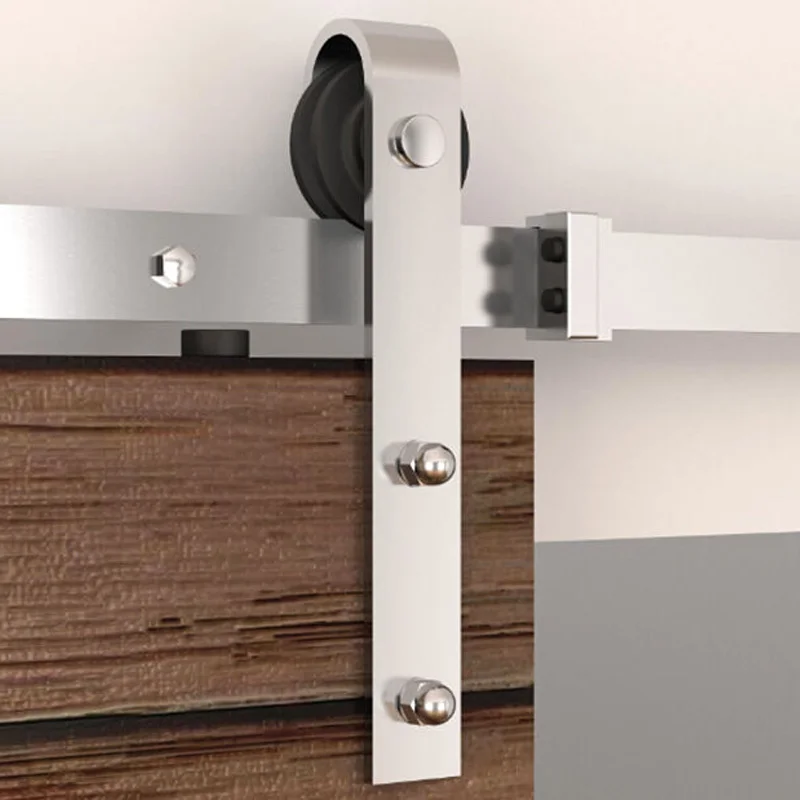 2019 Nickel Brushed Sliding Barn Door Hardware Satin Nickel Brushed