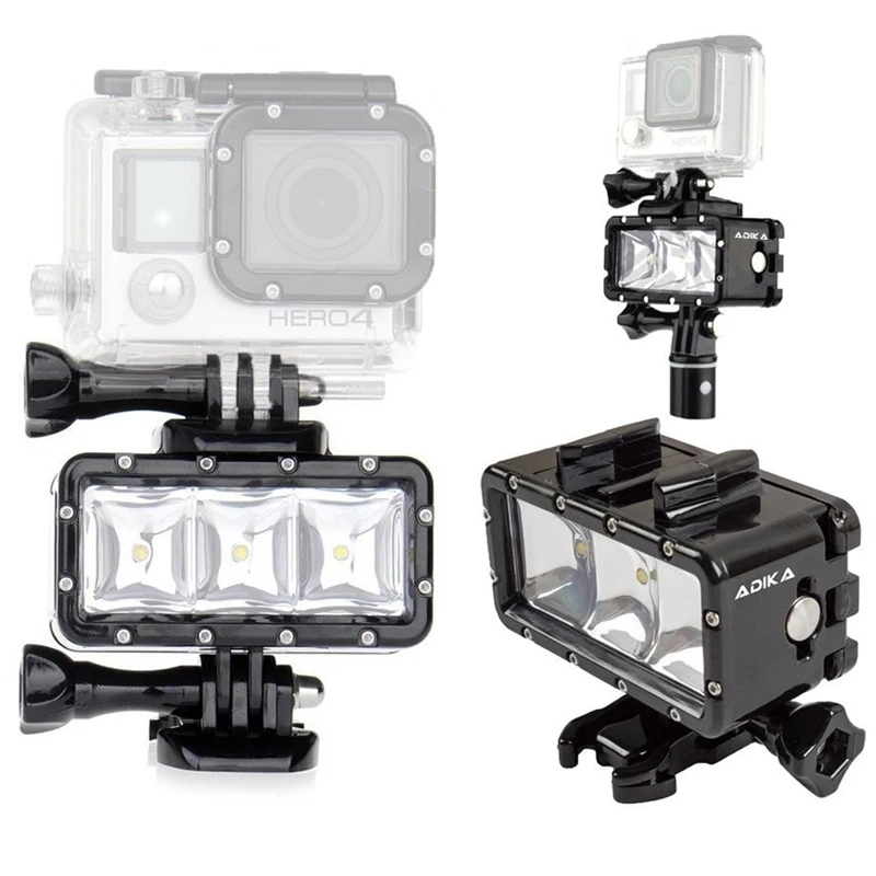 

High Power 40M Waterproof Underwater Video Light, Black