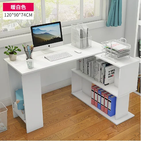 Simple Modern Computer Desk Home Desk Corner Desk Bookshelf