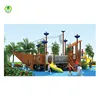 Excellent design wood pirate ship play equipment wooden pirate ship playground QX-18067C