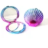 hot sell factory supply shell pocket mirror sea shell compact mirror