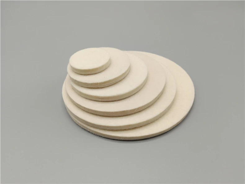 2/3/4/5/6/7 Inch Felt Buffing Pad Glass Polish Pad Felt Polishing Wheel