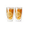 Factory Supplied FDA Listed 450ML Thermo Double Wall Clear Insulated Glass Coffee Mug 15 oz and Espresso Cup