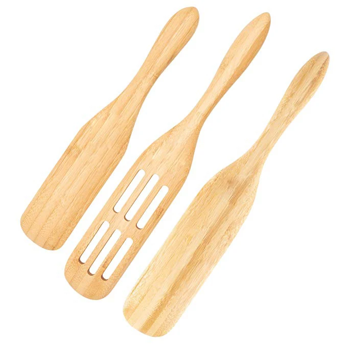 

Bamboo Spurtle Set Stirring Spatula Spoon Set, Natural