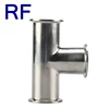 RF Sanitary Stainless Steel 45mm T Type Equal Tee With Tri-Clamp Ends