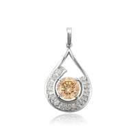 

30102 elegant women jewelry gemstone 925 sterling silver crystal pendant