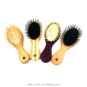 small natural bristle hair brush