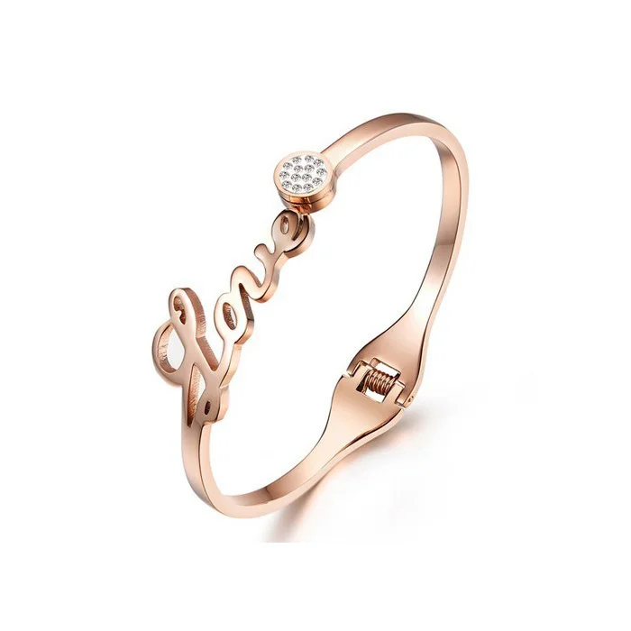 

Spring Rose Gold Titanium Steel Bracelet Fashion Women's Rose Gold Titanium Steel Bracelet, White gold,rose gold