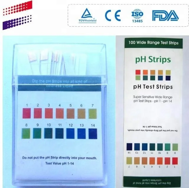 
universal ph 1 14 test strips CE ISO FDA 
