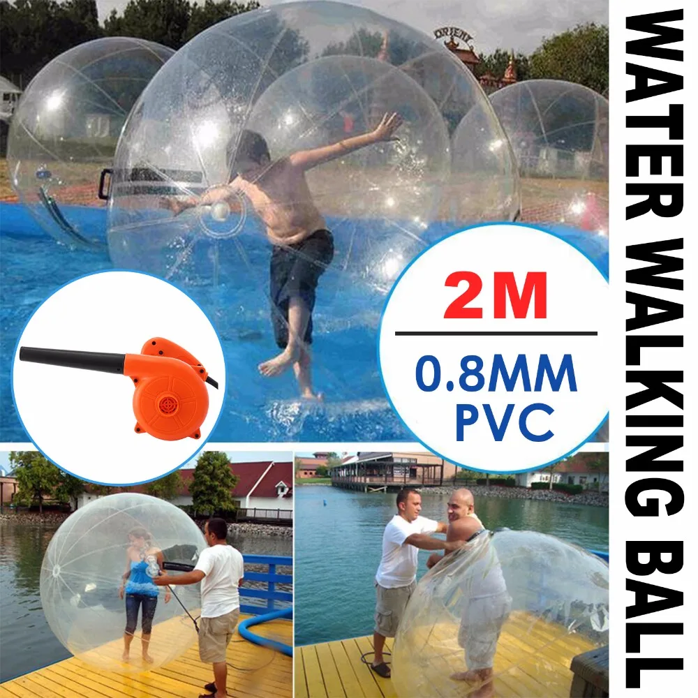 

2M Walk on Water Walking Ball Roll Inflatable Zorb Ball w/ German Zipper PVC