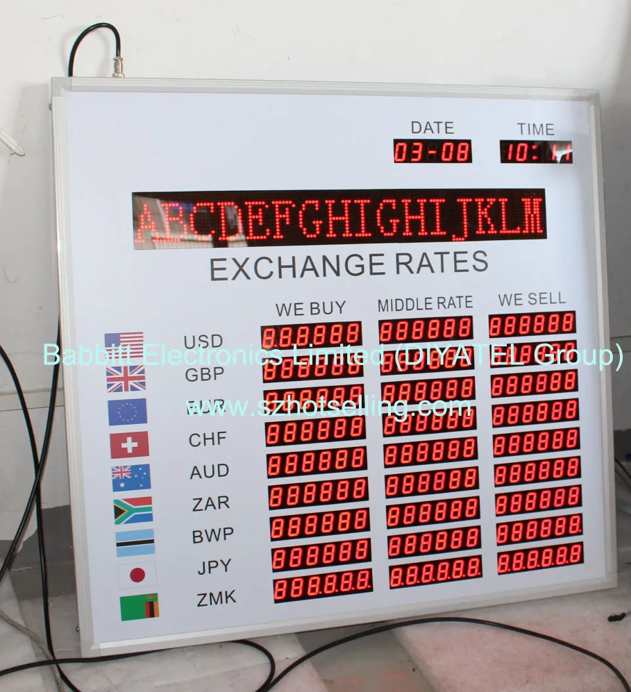 Led Digital Forex Currency Exchange Rate Board Foreign Led Digital Forex Currency Exchange Rate Board Foreign Indoor Display For Hotel