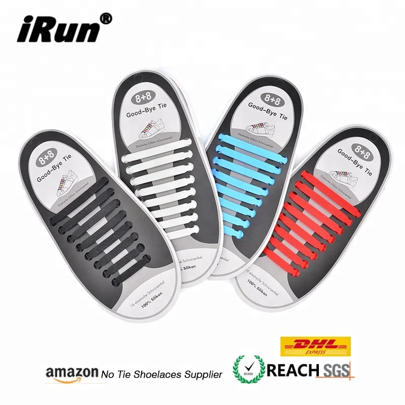 

iRun New Design Flat No Tie Elastic Silicone Shoelaces Elastic Shoelaces Silica Gel Shoelace For The Elderly