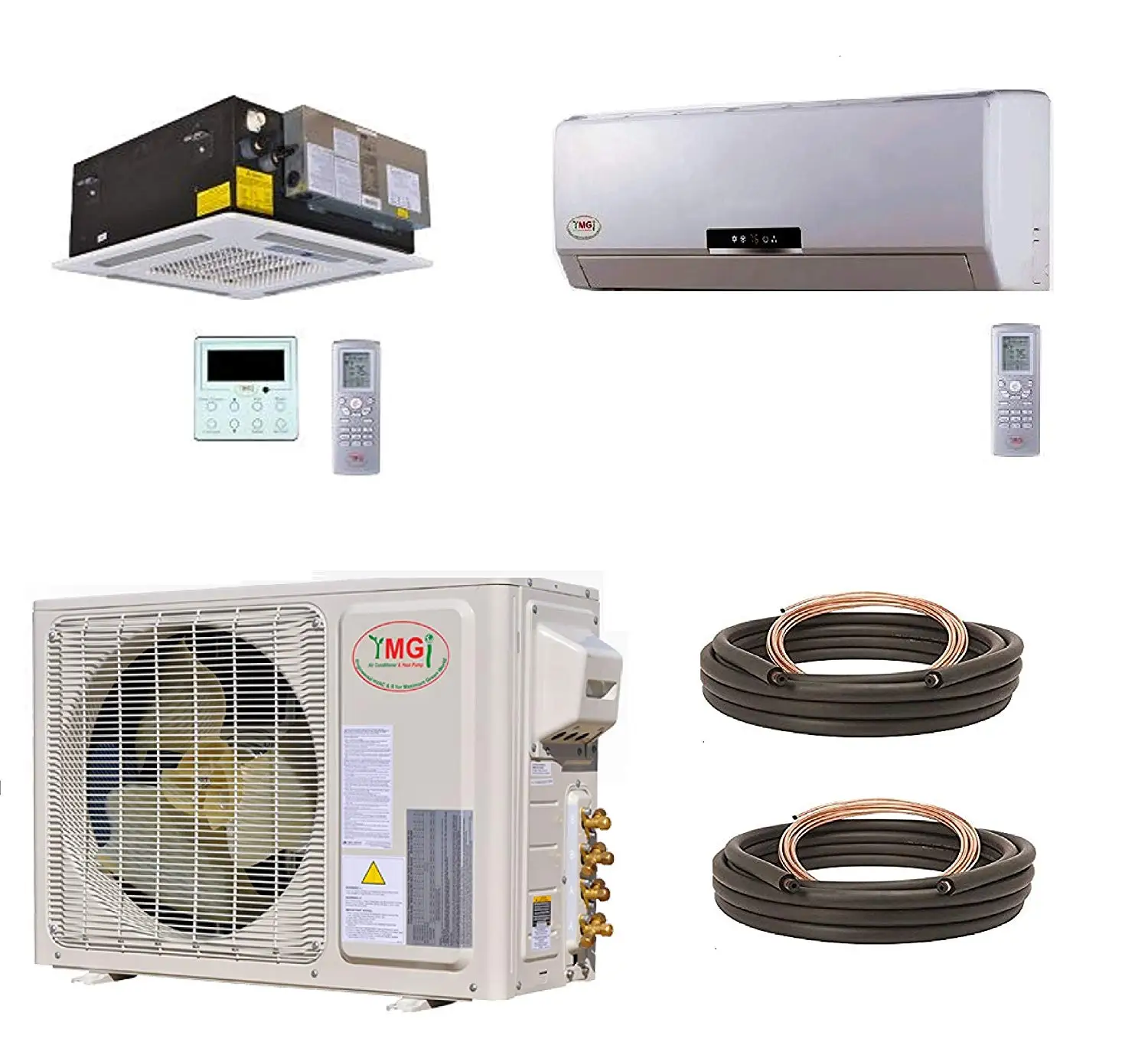 27000 Btu Dual Zone Ductless Mini Split Air Conditioner Ceiling