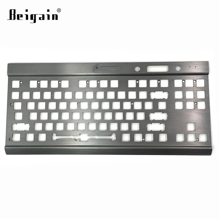 Custom stamping and cnc machining backlit mechanical keyboard oem laser cutting keyboard metal plate