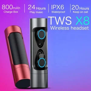 X8 Bluetooth 5.0 Waterproof TWS Earphones Power Bank
