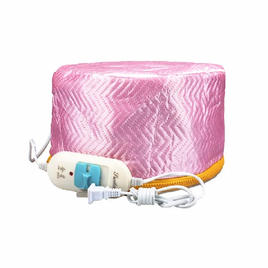 

Professional selling spot cheap salon electric beauty hair heating curly cap, Pink