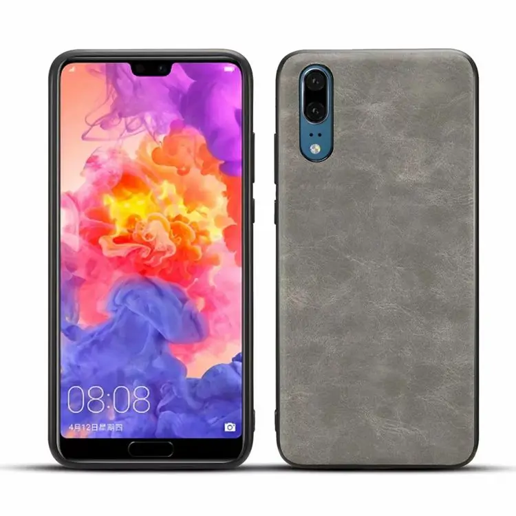 New Arrivals Mobile Cell Phone Covers for Huawei P20 Pro Retro PU Leather Ultra Slim Back Cover Case
