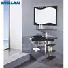 Popular Mirrored Glass Basin Furniture Stainless Steel Sanitary Ware Tempered Modern Glass Mirror Furniture