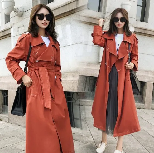 

custom made ladies Long Trench coats top brand windbreaker Trench
