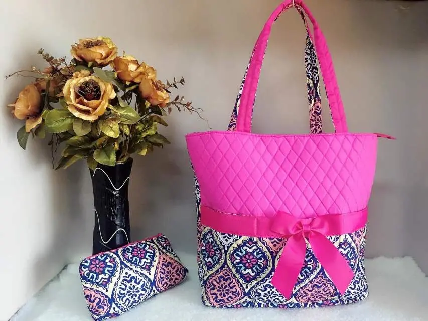 womens quilted tote bag