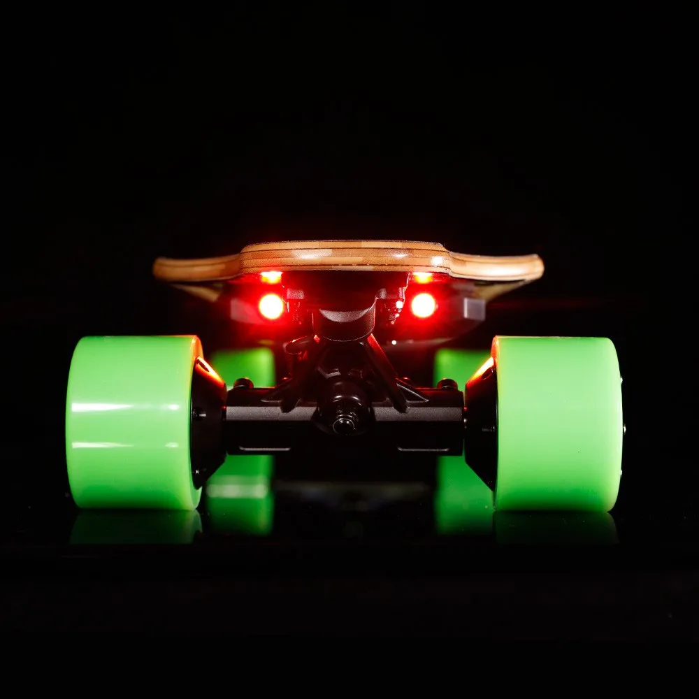SKE2D IWonder Led light custom electric skateboard dual hub motors in