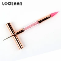 

2019 Free Sample New Design Double Head Nail Art Pen Rose Gold Rhinestone Manicure Pen Nail Dotting Pen