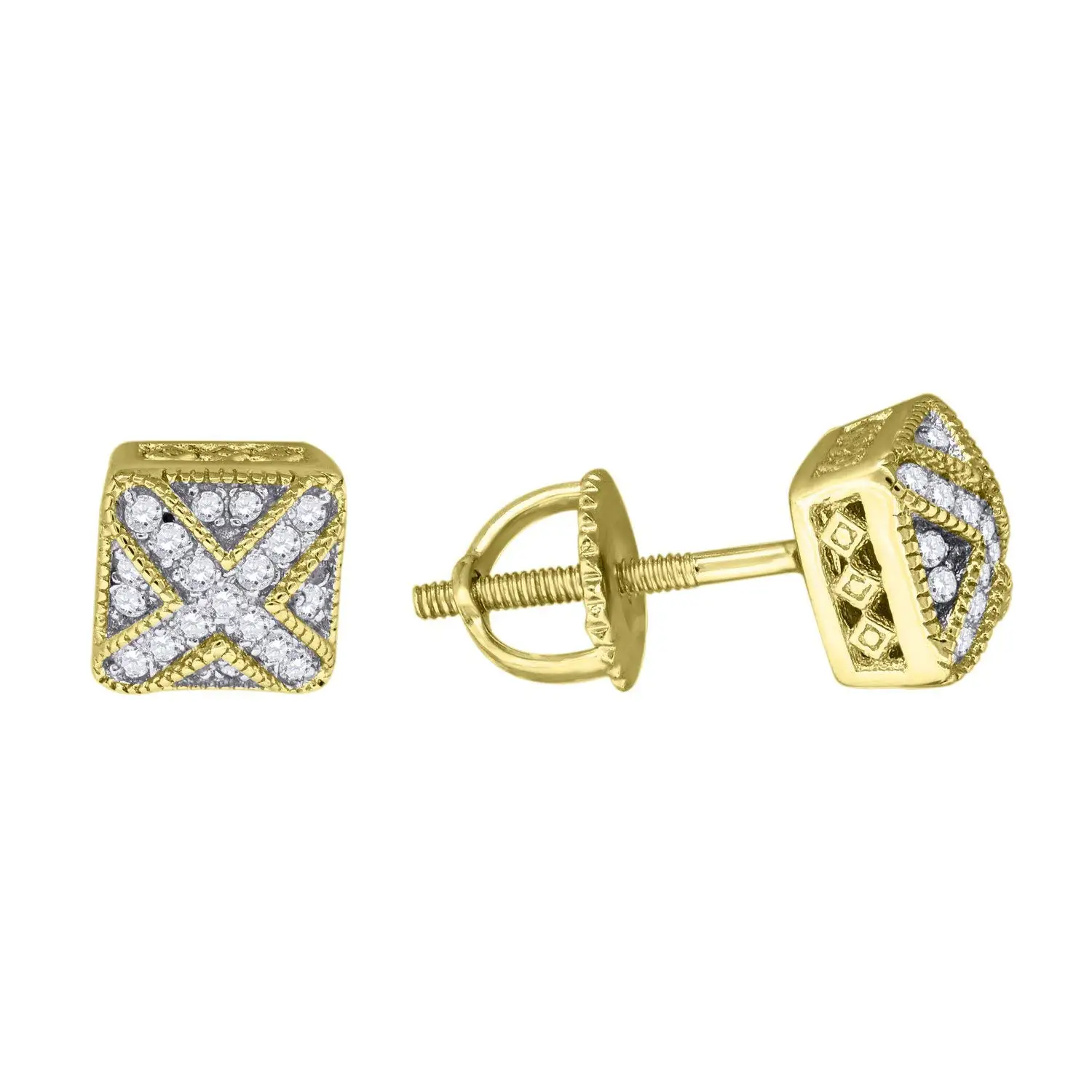 Cheap Mens Black Square Stud Earrings, find Mens Black Square Stud