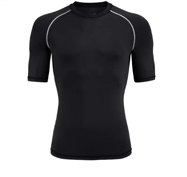 

Fitness mens gym t shirt blank compress t-shirt wholesale