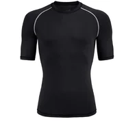 

Fitness mens gym t shirt blank compress t-shirt wholesale