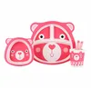 High Quality Customized Bamboo Fiber Kids Dinner Set